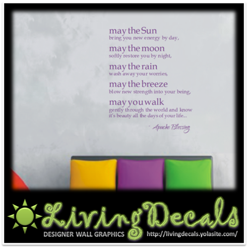 Vinyl Decals Wall Art Stickers - Apache Blessing