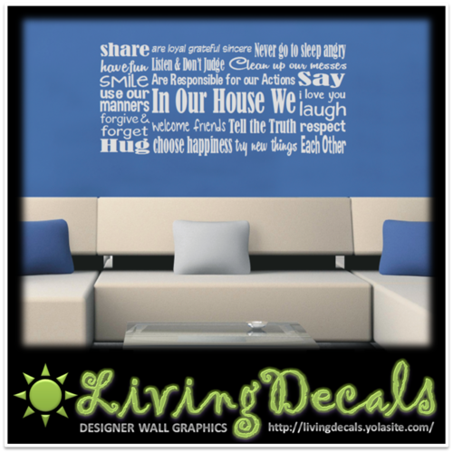 Vinyl Decals Wall Art Stickers - In Our House