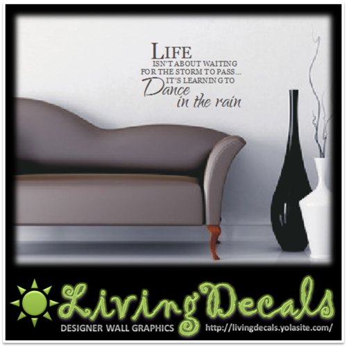 Vinyl Decals Wall Art Stickers - Dance In The Rain (Small)