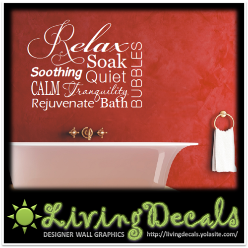 Vinyl Decals Wall Art Stickers - Relax