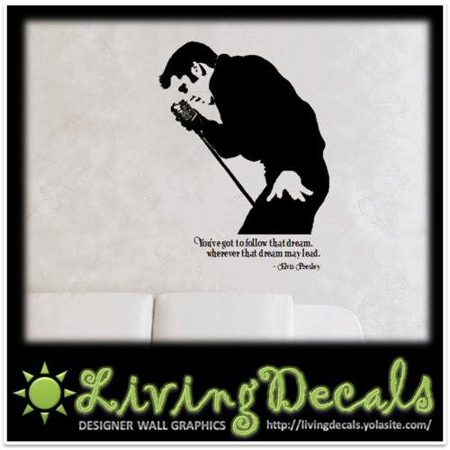 Vinyl Decals Wall Art Stickers - Elvis Quote
