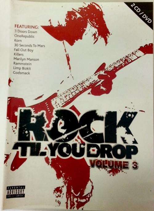 Music DVD: Rock 'Til You Drop (Volume 3) Various Artist - 2 cds & 1 dvd set
