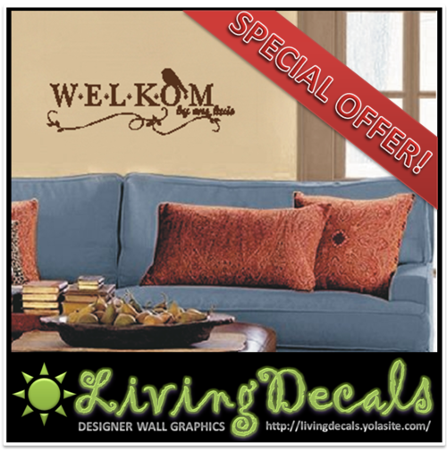 SPECIAL OFFER: Vinyl Decals Wall Art Stickers - "Welkom Huis" (Afrikaans)