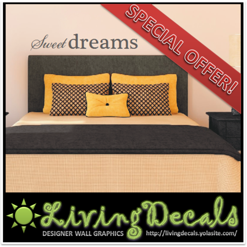 SPECIAL OFFER: Vinyl Decals Wall Art Stickers - "Sweet Dreams"