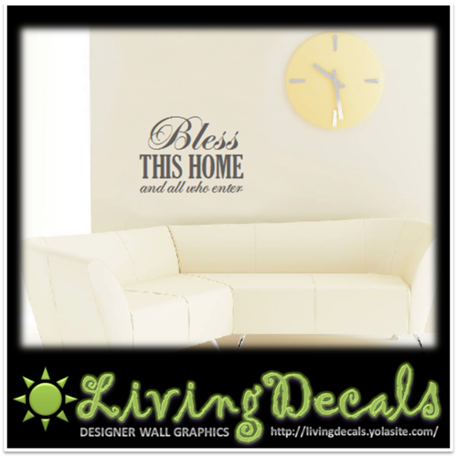 Vinyl Decals Wall Art Stickers - Bless This Home (Small)