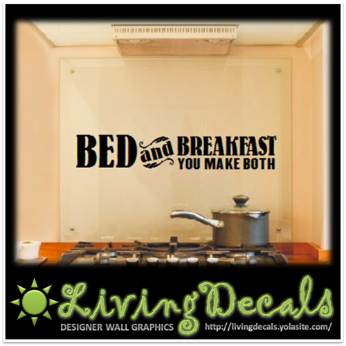 Vinyl Decals Wall Art Stickers - Bed & Breakfast (Small)