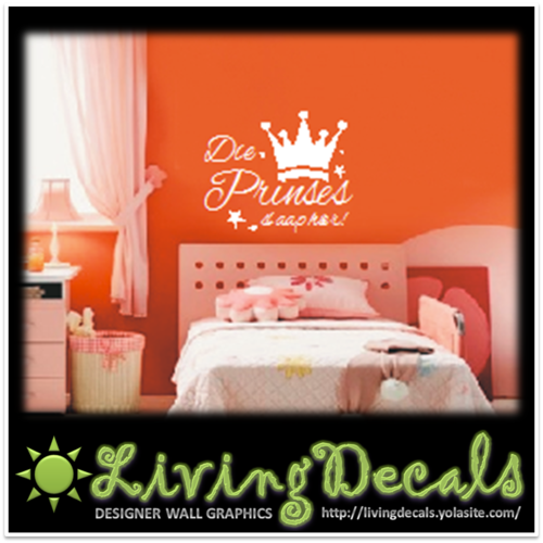 Vinyl Decals Wall Art Stickers - Die Prinses
