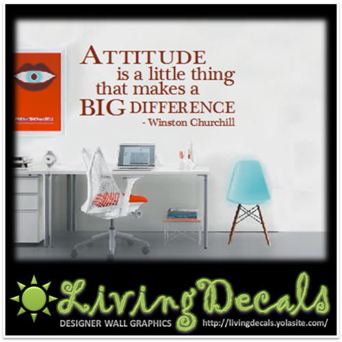 Vinyl Decals Wall Art Stickers - Attitude (Large)