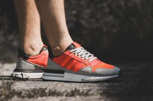 adidas Men`s ZX 500 RM Core Black / Solar Red DB2739 Size UK 12 (SA 12)