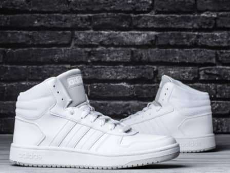adidas Men`s HOOPS 2.0 MID White/ White F34813 Size UK 12 (SA 12)