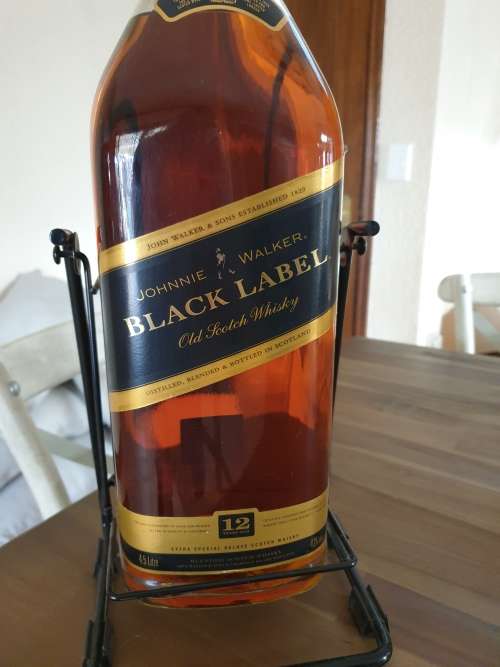 Johnny Walker Black Label 12 yr old 4.5L Bottle on stand UNOPENED