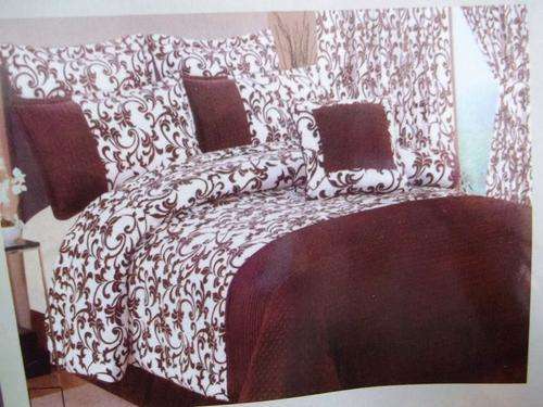 12 PIECE  HIGH QUALITY QUEEN SIZE LUXURY POLYSILK COMFORTER SET
