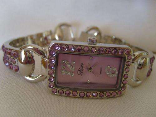 STUNNING LADYS DIVA BRACELET WATCH !!!PINK FACE (EXELLENT QUALITY)