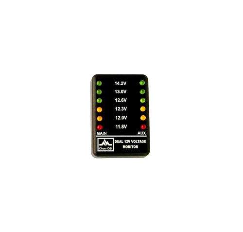 LED double battery voltage monitor