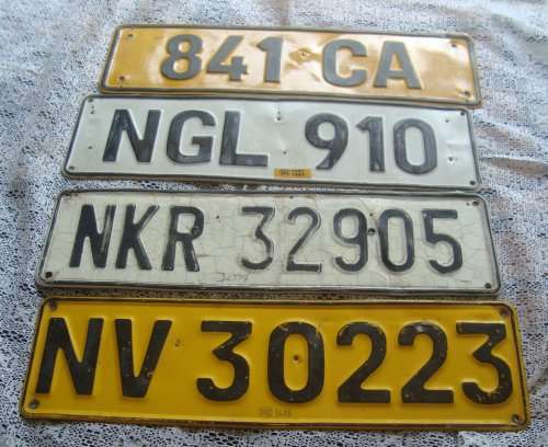 NUMBER PLATES