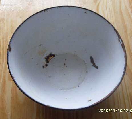 BLUE ENAMEL DISH