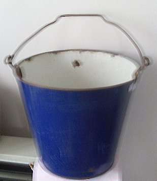 BLUE ENAMEL BUCKET