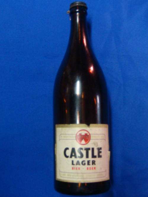Rare Castle Lager beer bottle
