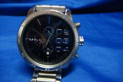 Diesel 5 Bar with silvers trap and silver fittings gents watch