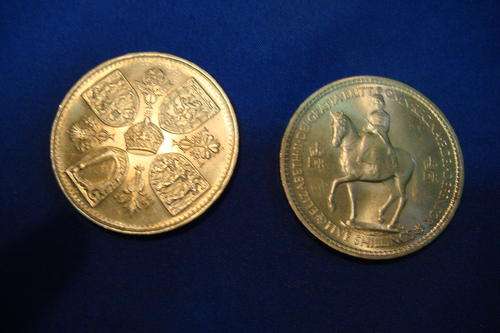 Elizabeth II 5 Shilling Coin dated 1953