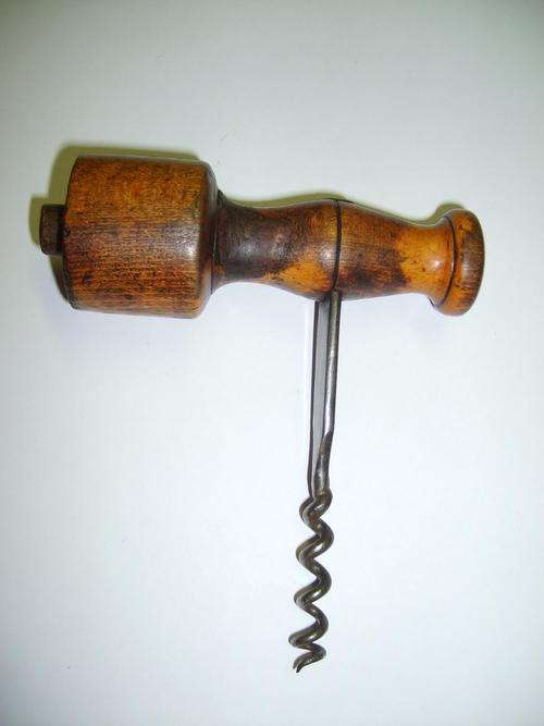 Codd bottle opener combination corkscrew