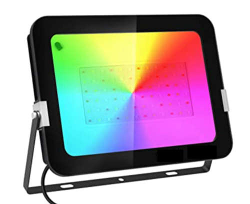 2 Pack - 20w RGB Multi Colour Flood Light With Remote