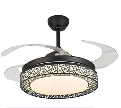 Black Bird Nest Retractable Ceiling Fan - 071 - new