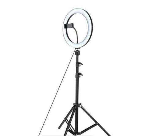 LED Ring Light On Tripod 12 Inch