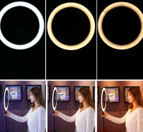 LED Ring Light On Tripod 12 Inch