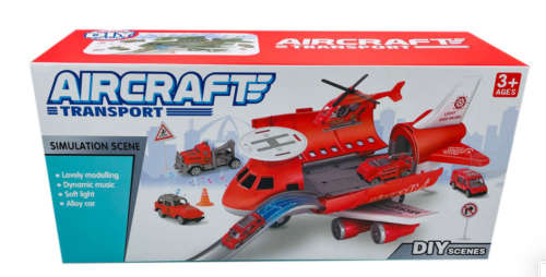 DIY Airplane Toy With Accessories - Fire Fighter Red