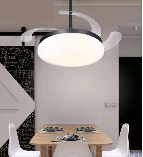 Auto Folding Invisible Ceiling Fan With Remote Control - 077