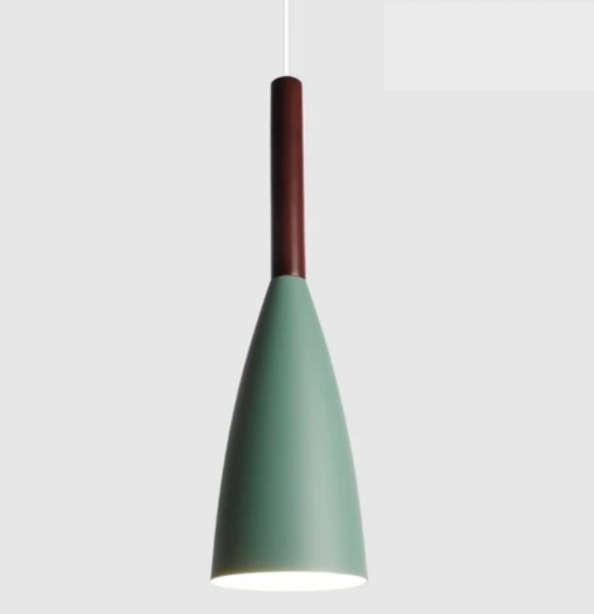 2 pack - Modern Tube Pendant Light Green