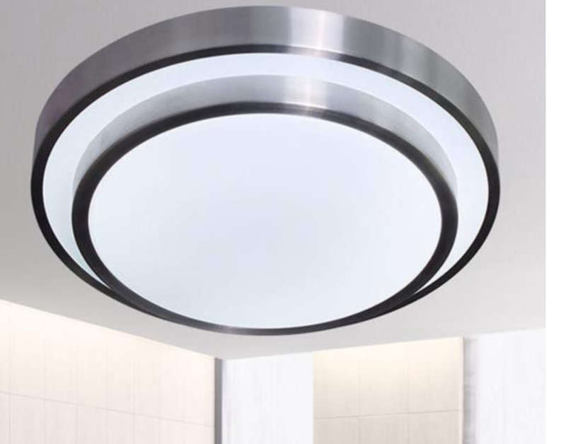 Large size - 40cm Ceiling Light - Double Silver - 36w