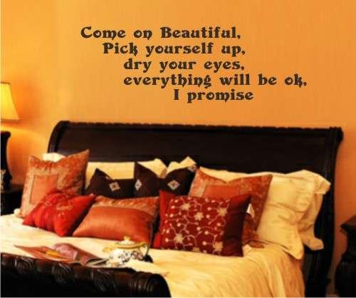 Vinyl Decal - Come on beautiful - Inspirational Quote - Wall Art