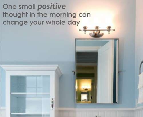 Vinyl Decal - One Small Positive Thought  - Inspirational Quote - Wall Art