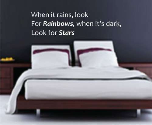 Vinyl Decal - When it Rains  - Inspirational Quote - Wall Art