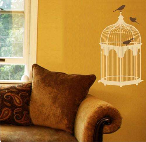 Vinyl Decal - Bird Cage -  Wall Art