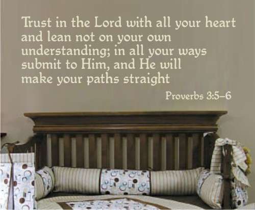 Vinyl Decal - Trust In The Lord - Christian Wall Art