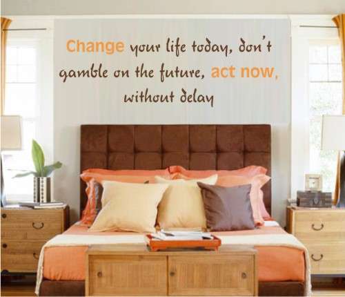 Vinyl Decal - Change Your Life  - Inspirational Quote - Wall Art