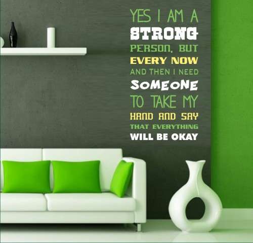 Vinyl Decal - I'm a Strong Person - Inspirational Quote - Wall Art