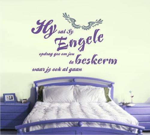 FREE SHIPPING! - Vinyl Decal - Engele - Afrikaans Christian Quote - Wall Art