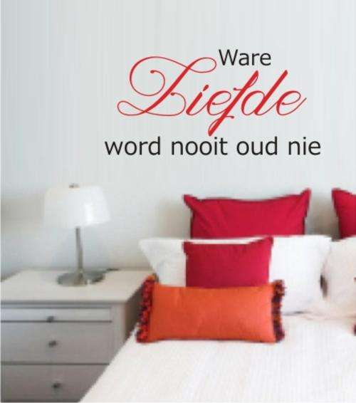 Vinyl Decal - Ware Liefde - Afrikaans Quote - Wall Art