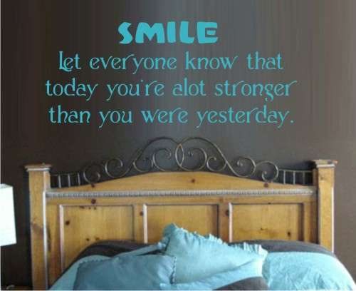 FREE SHIPPING! - Vinyl Decal - Smile  - Inspirational Quote - Wall Art