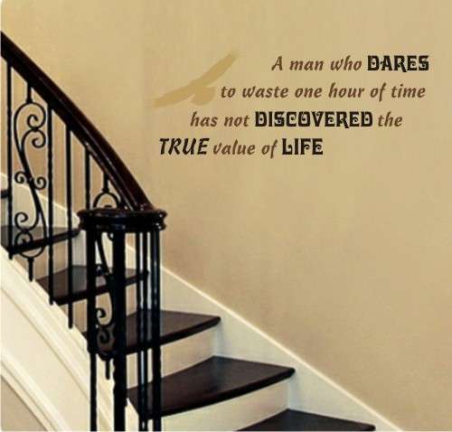 Vinyl Decal - A Man Who Dares  - Inspirational Quote - Wall Art