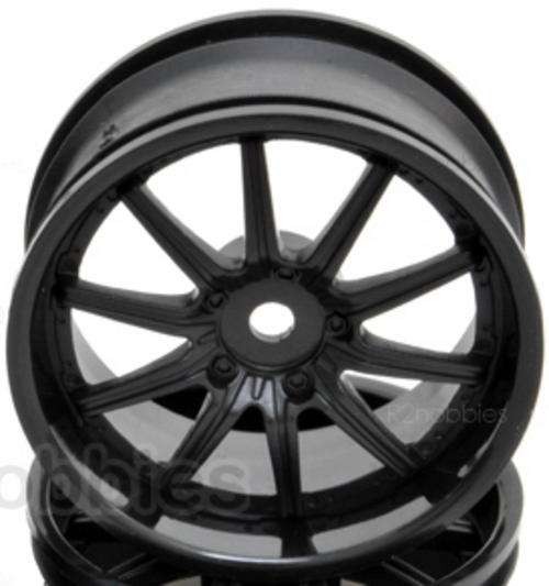 * 1/10 RC Car * 26mm * Set of 4 Rims * 3mm Offset * Black * Free Shipping! *