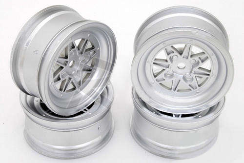 * 1/10 RC Car * 26mm * Set of 4pc Rims Wheels * Tamiya HPI * Silver * Free Shipping! *