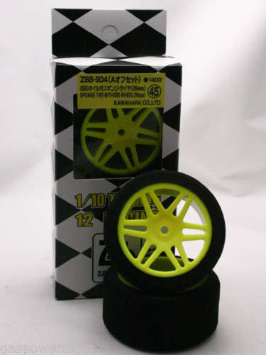 * 1/10 RC * Mugen Kawahara 4pc Racing Foam Tires and Rims Wheels * Free Shipping! *