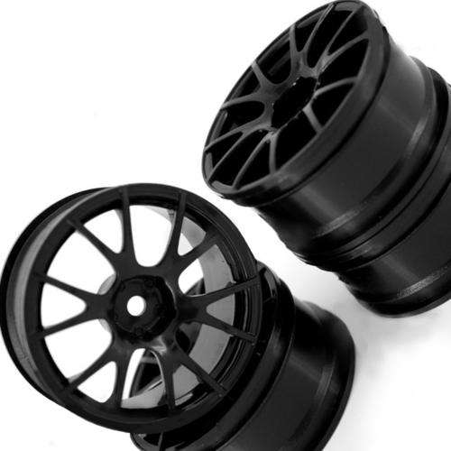* 1/10 RC Car * 26mm * Set of 4pc Rims Wheels * Tamiya HPI * Black * Free Shipping! *