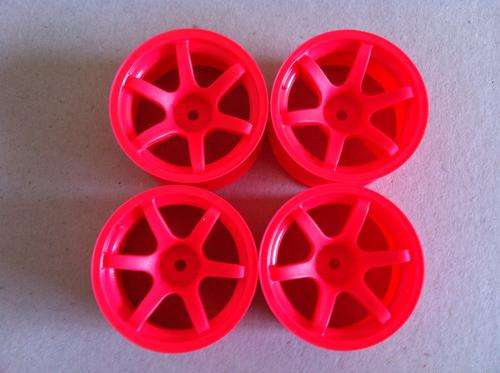 * 1/10 RC Car * 26mm * Set of 4pc Rims Wheels * Tamiya/HPI * Pink * Free Shipping! *