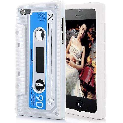 * iPhone 5 Cassette Silicone Case Cover * White * Free Shipping! *